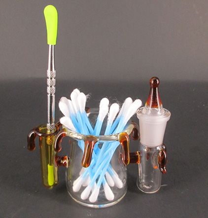 Honey Bee Qtip Jar Mary Jane S Glass Haberdasher